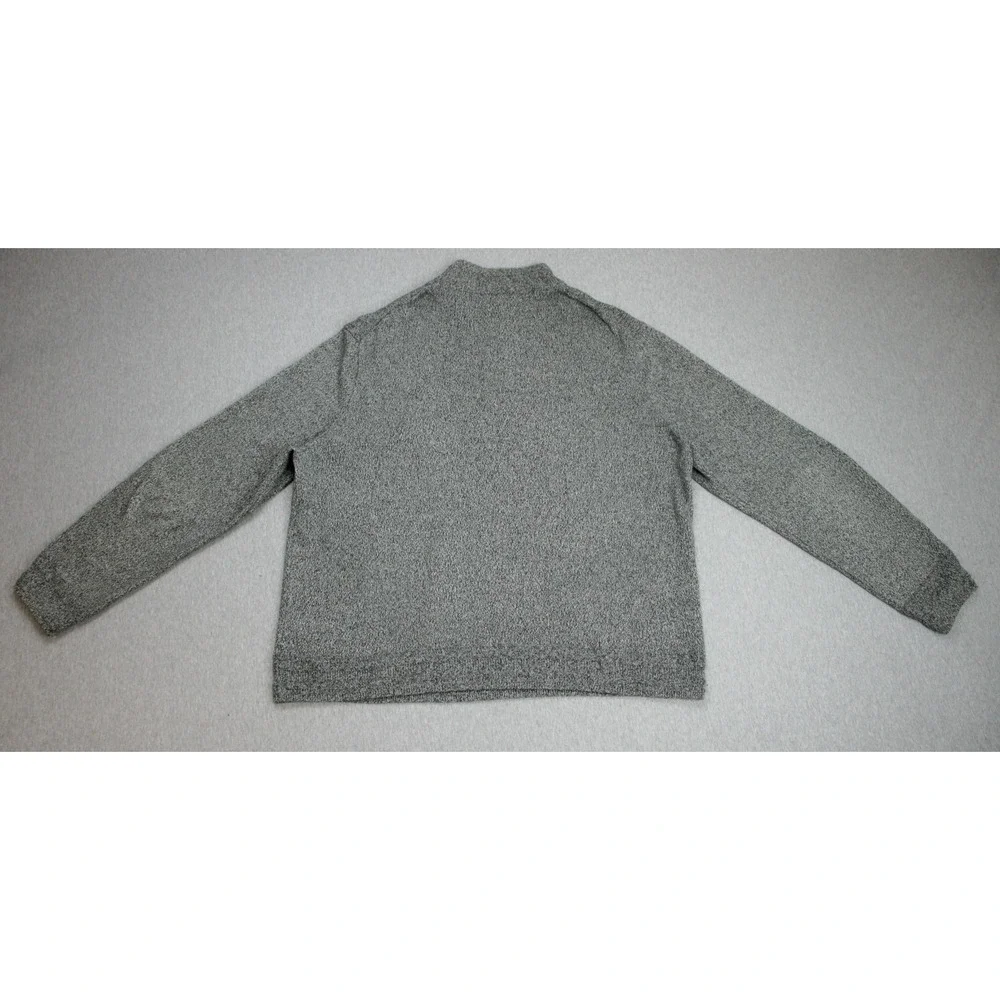 J Crew Sweater Mens XXL Gray‎ Long Sleeve 100% Organic Cotton 1/4 Zip Pullover
